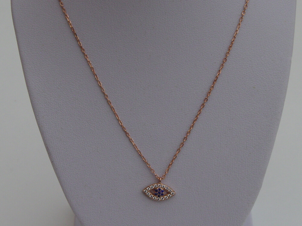 Rose Gold Over Sterling Silver Cubic Zirconia Evil Eye Necklace Minimalist Necklace Minimalist Jewelry Evil Eye Necklace Rose Gold Over Sterling Silver Cubic Zirconia Evil Eye Necklace Minimalist Necklace Minimalist Jewelry Evil Eye Necklace