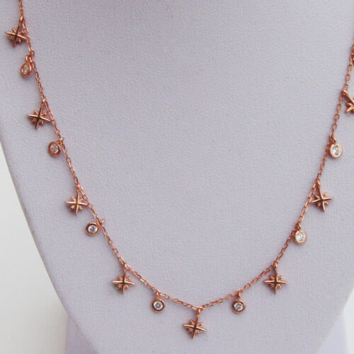 Stars and Zircons Necklace