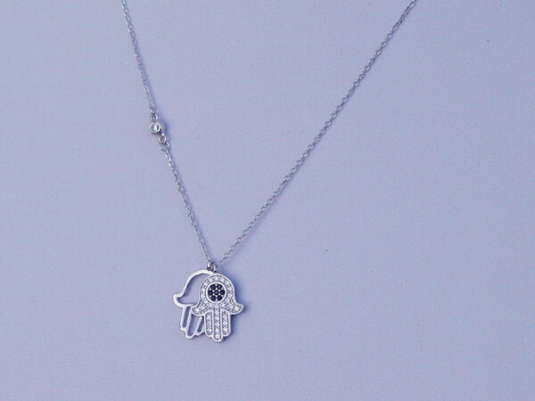Hamsa Hand of Fatima Double Necklace 