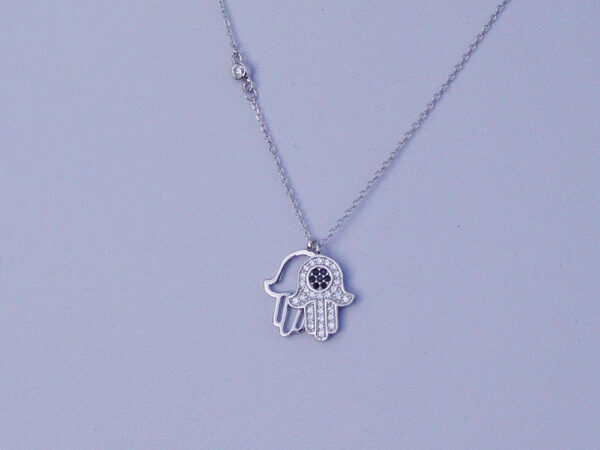 Hamsa Hand of Fatima Double Necklace 