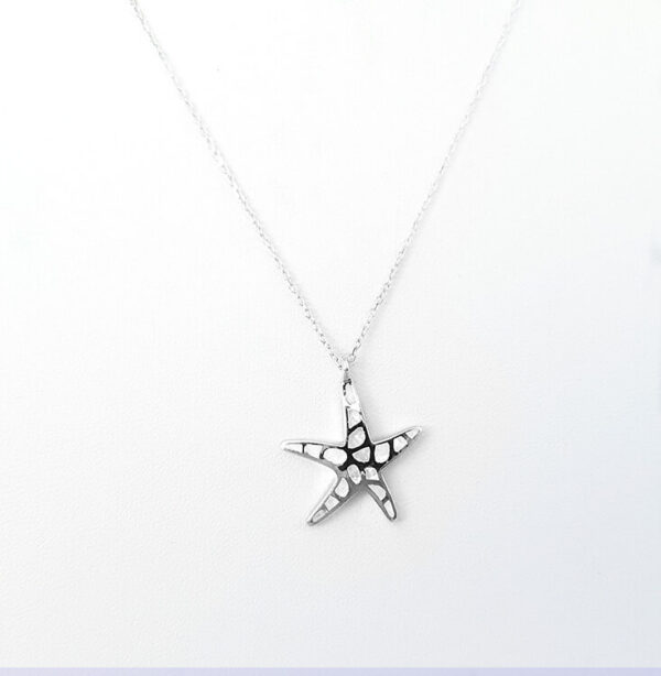 14mm x 18mm Solid 925 Sterling Silver Starfish Pendant Charm 