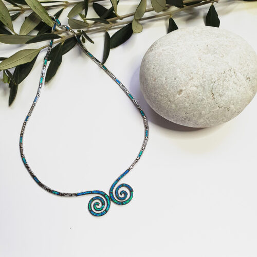 Blue Opal Speira Necklace