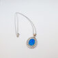 Greek Key Blue Opal Necklace