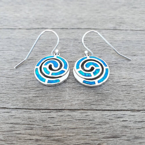 Greek Spiral Silver Earrings