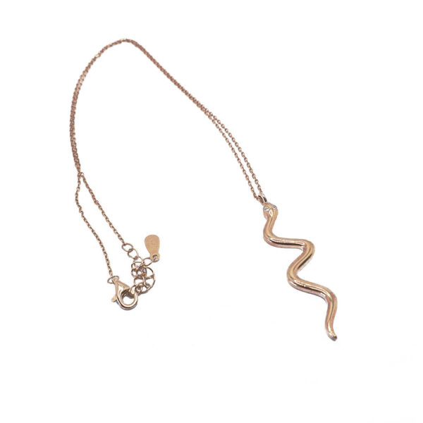 Rose Gold Snake Necklace - Lindos Art 