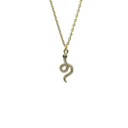 Dainty Snake Silver Necklace