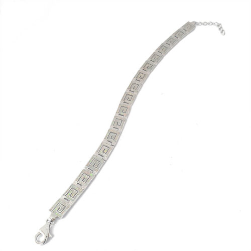 Greek Key White Bracelet